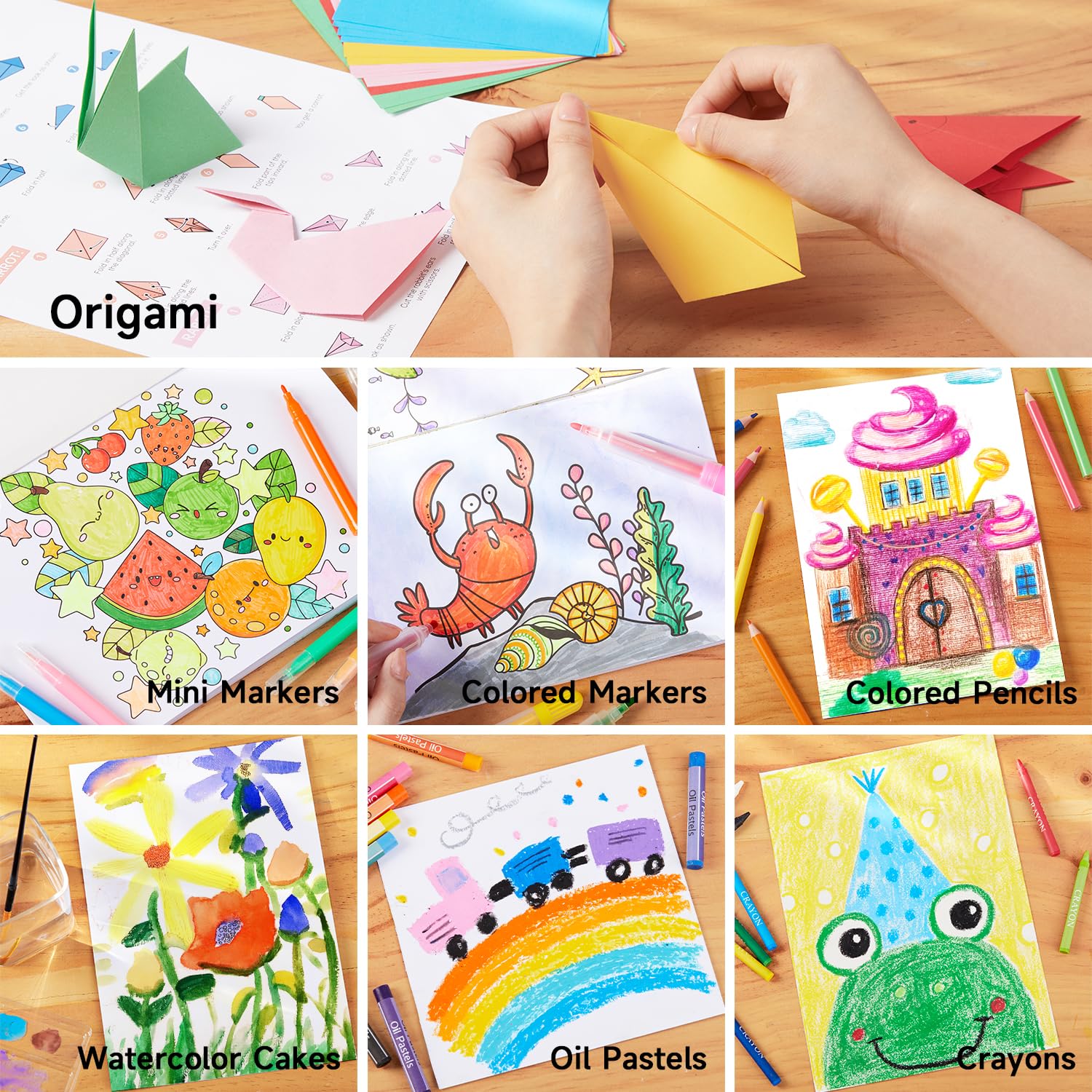 Shuttle Art 335 Piece Kids Art Set, Multi-Media Art Supplies, Gift Art Kit with Trifold Easel, 2