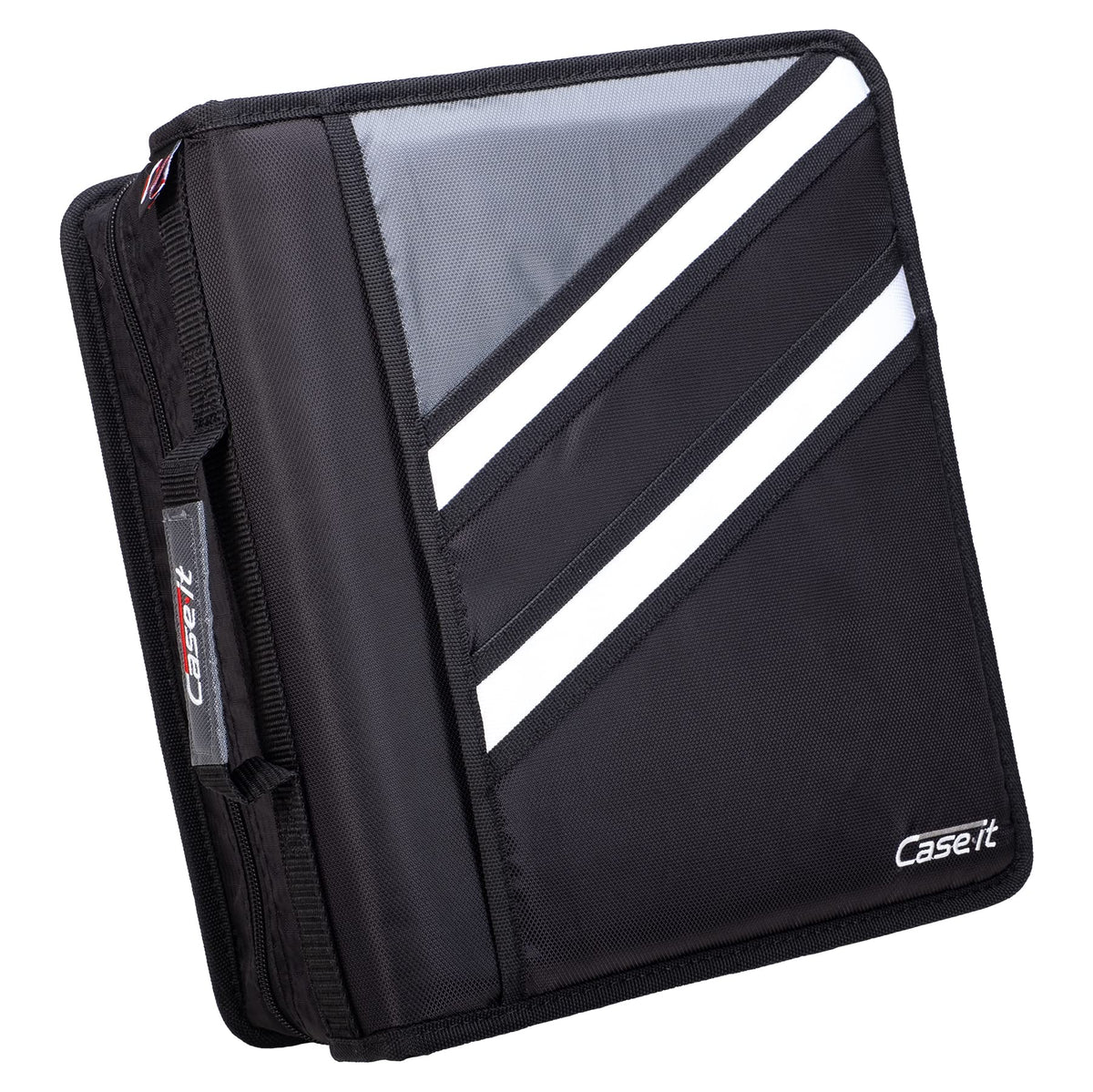 Case-it Zipper Binder | Dual 1.5" D-Rings | 500-Sheet | Z-176 Jet Black