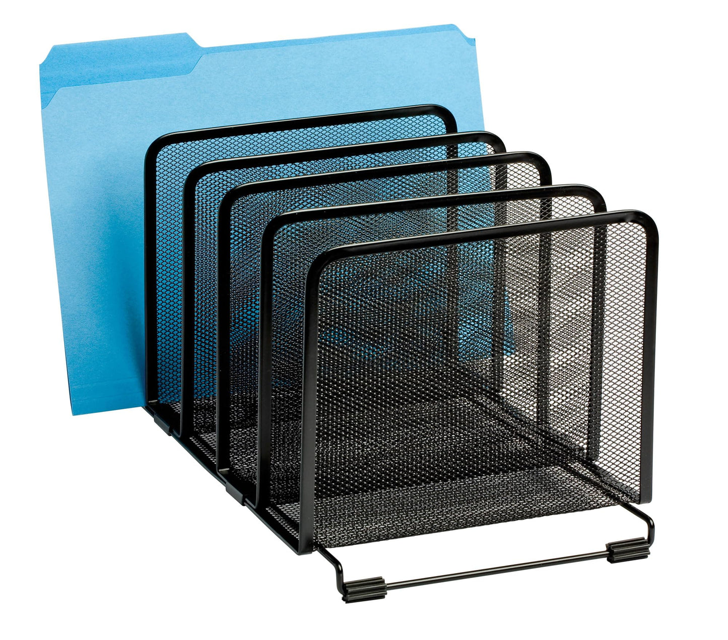 Rolodex File Sorter, Mesh, Stackable, Five Sorters, Black