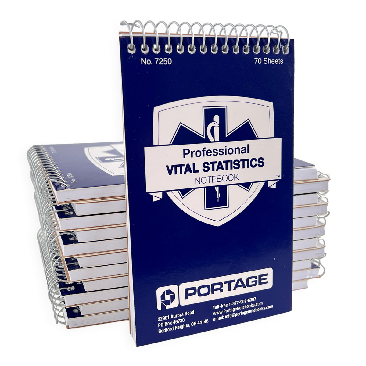 Portage EMT/First Responders Vital Statistics Notebook – 6” x 3.75” Medical Notebook for Vital