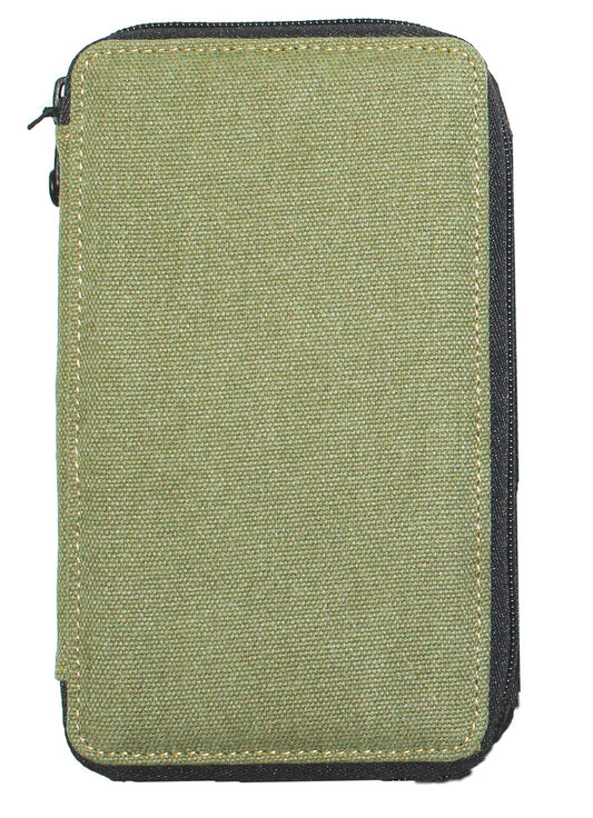 Speedball Art Products 253240 24 Pencil Storage Canvas Pencil Case, Olive