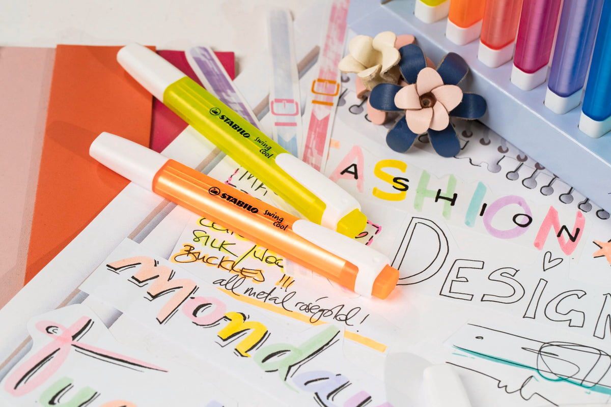 Highlighter - STABILO swing cool - Pack of 6 - Assorted Colors