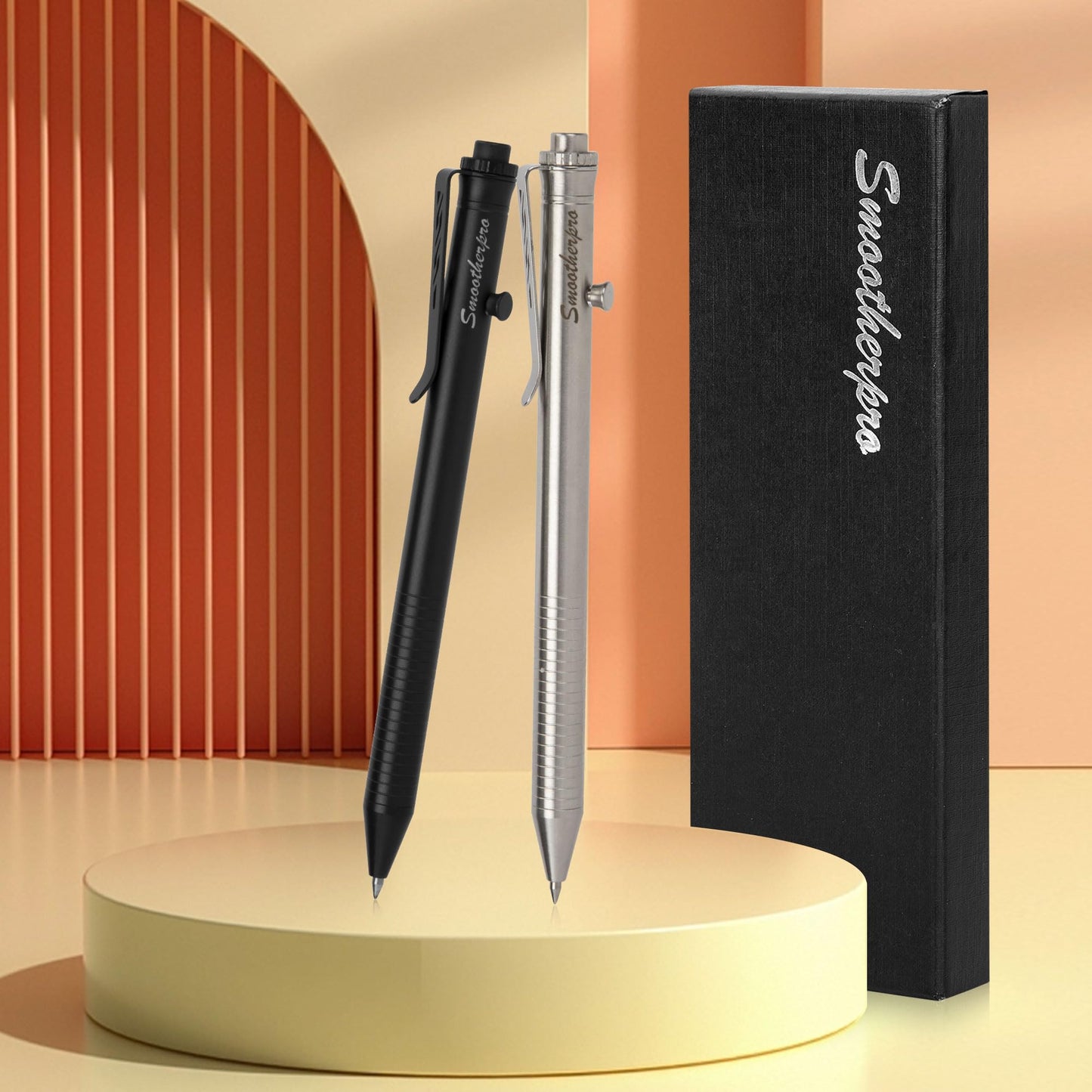 SMOOTHERPRO Stainless Steel Bolt Action Pen Compatible with Pilot G2 Refill