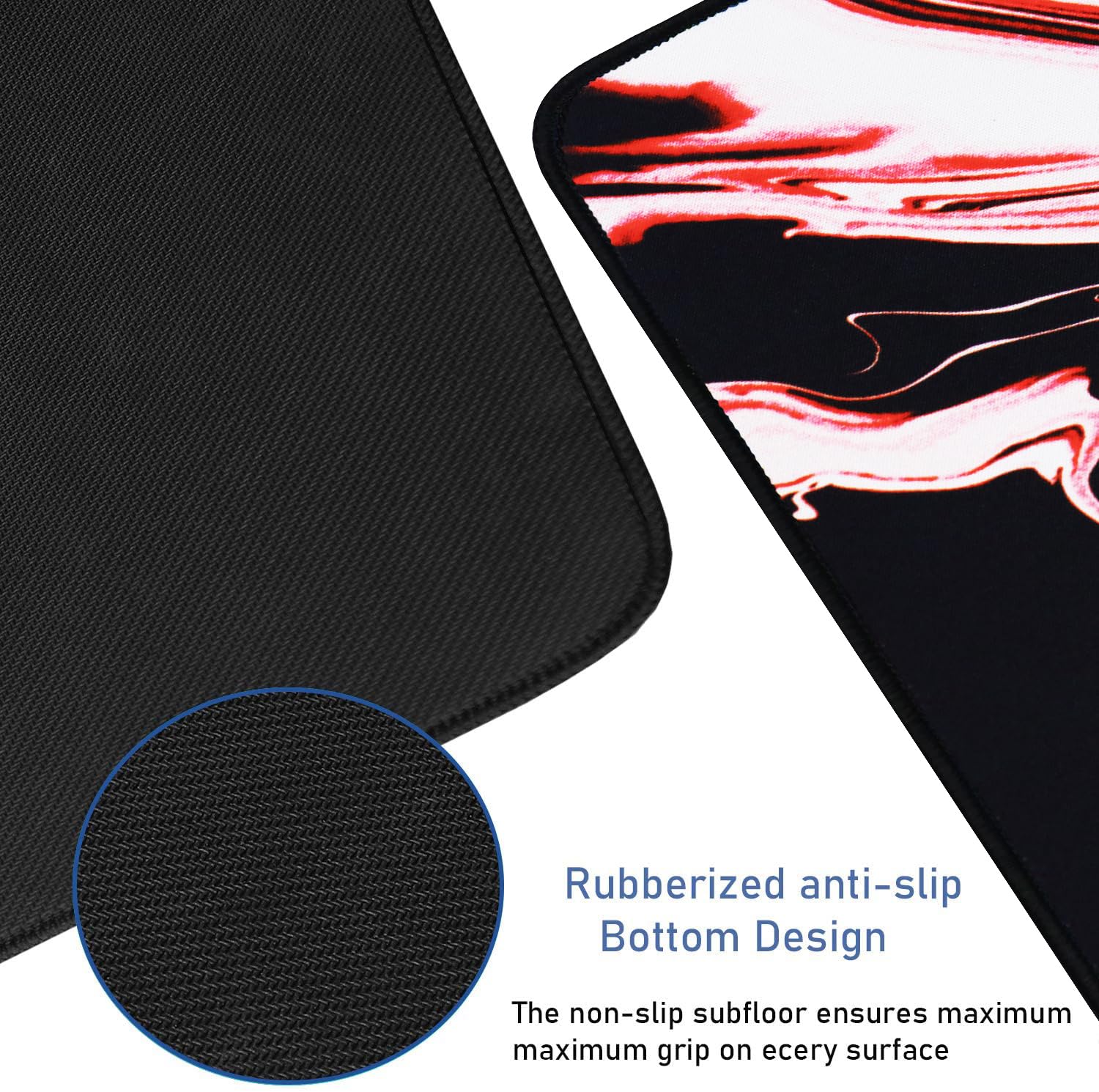 Large Extended Mouse Pad with Stitched Edges Waterproof 31.5X15.7In