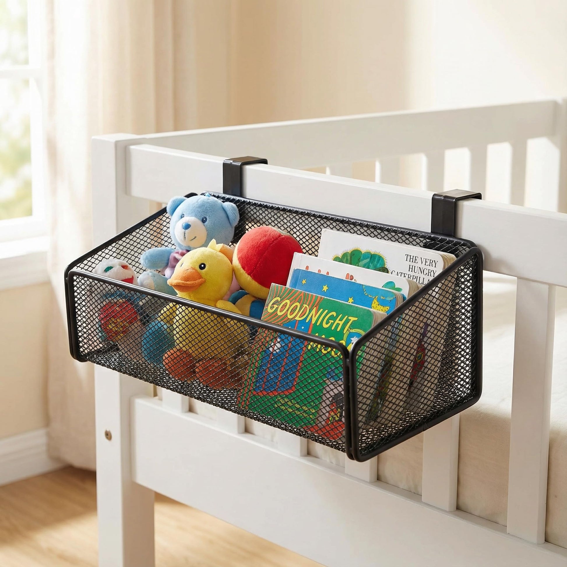 JDYOOMI Bedside Caddy Shelf Hanging Storage Basket for Bunk Bed, Office Cubical Walls, Baby Rails