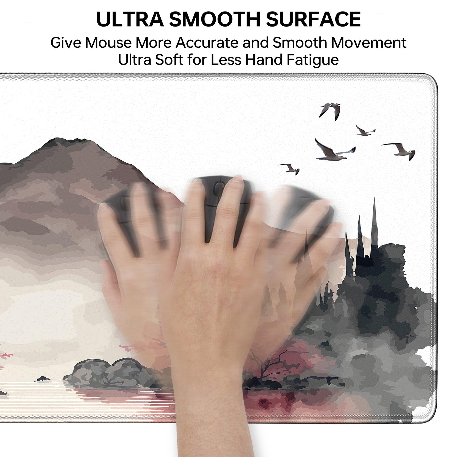 Japanese Cherry Blossom Large Gaming Mouse Pad,Mouse Pad Gaming for Desk 31.5 x 11.8 in Mouse Mat