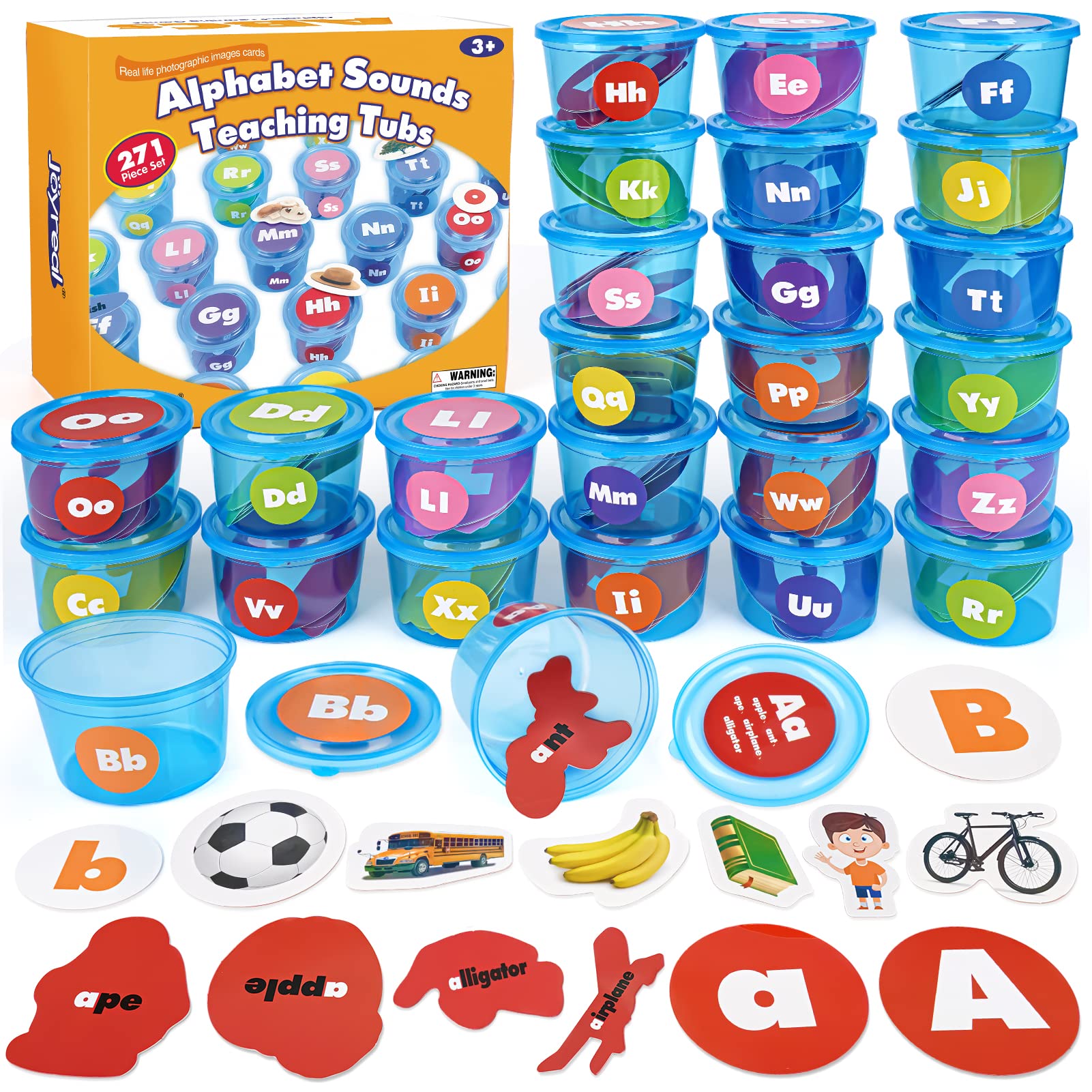 Joyreal Alphabet Learning Toys for Toddler 3+ Year Old Alphabet Soup Sorter