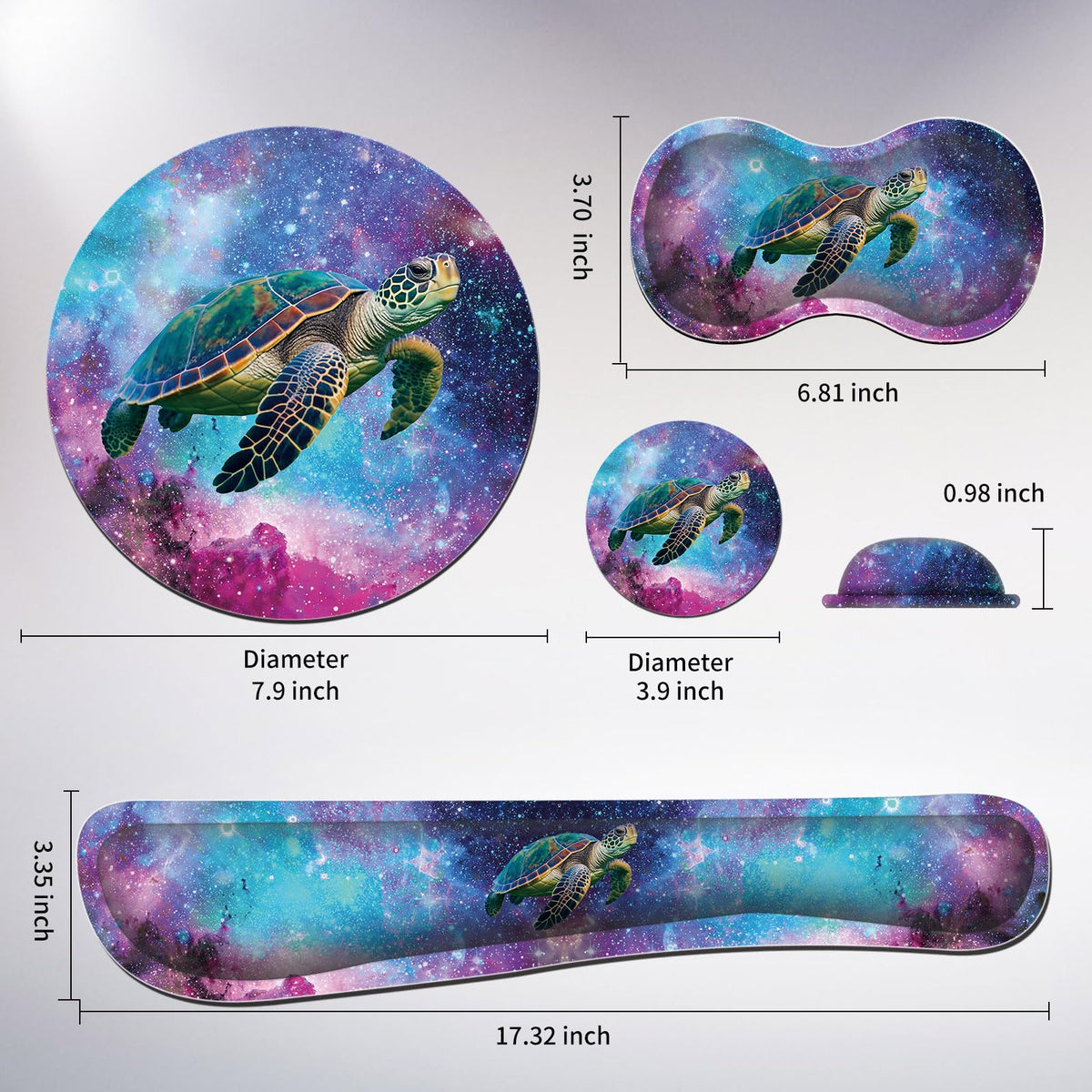 BEOTIWAD Keyboard and Mouse Wrist Rest Set,Turtle