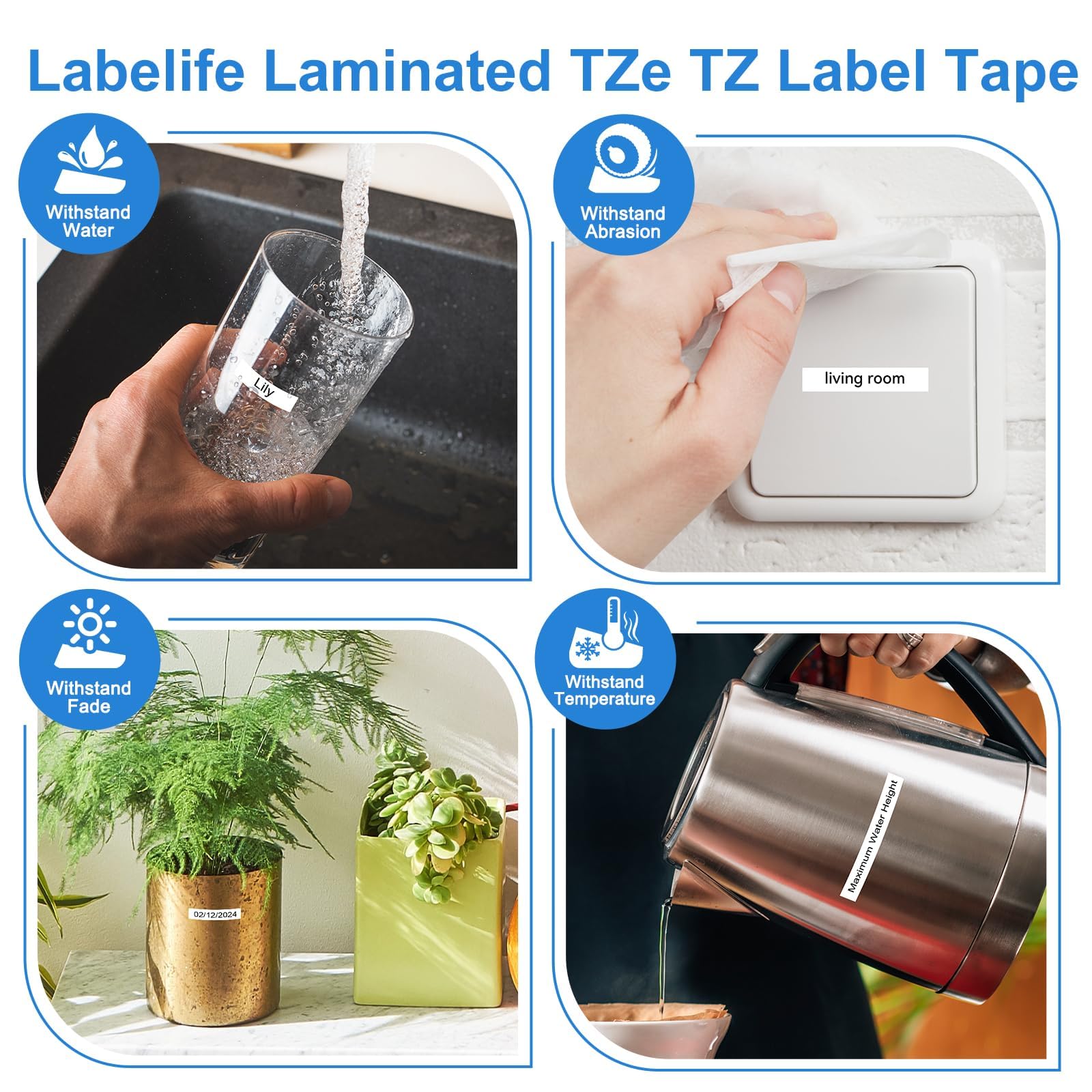 6mm Label Tape Replacement for Brother P Touch TZe-211 TZe211 TZe TZ Tape