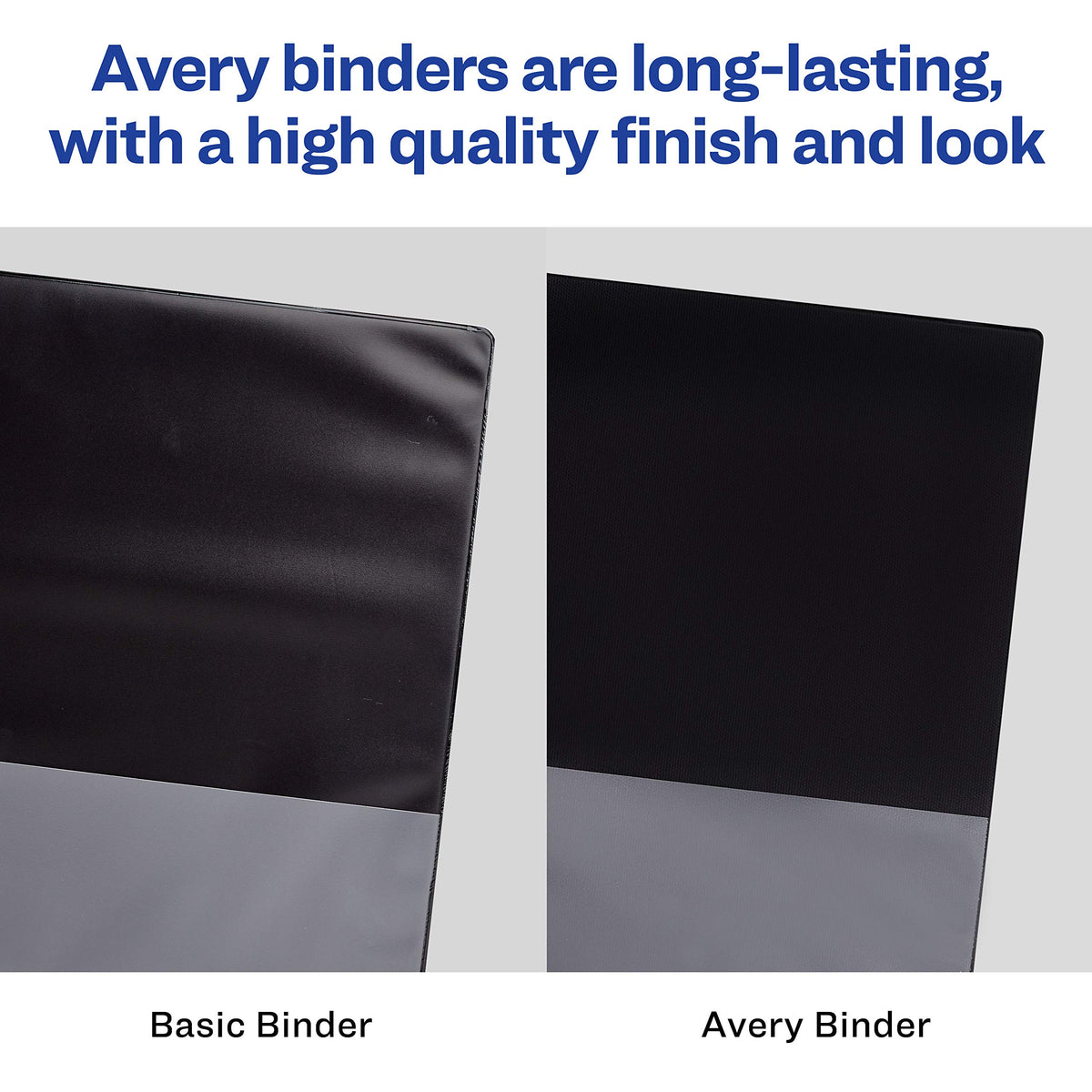 Avery Standard View 3 Ring Binders, 1" Round Rings, 175-Sheet Capacity, 1.4 Inch Wide Spine, White