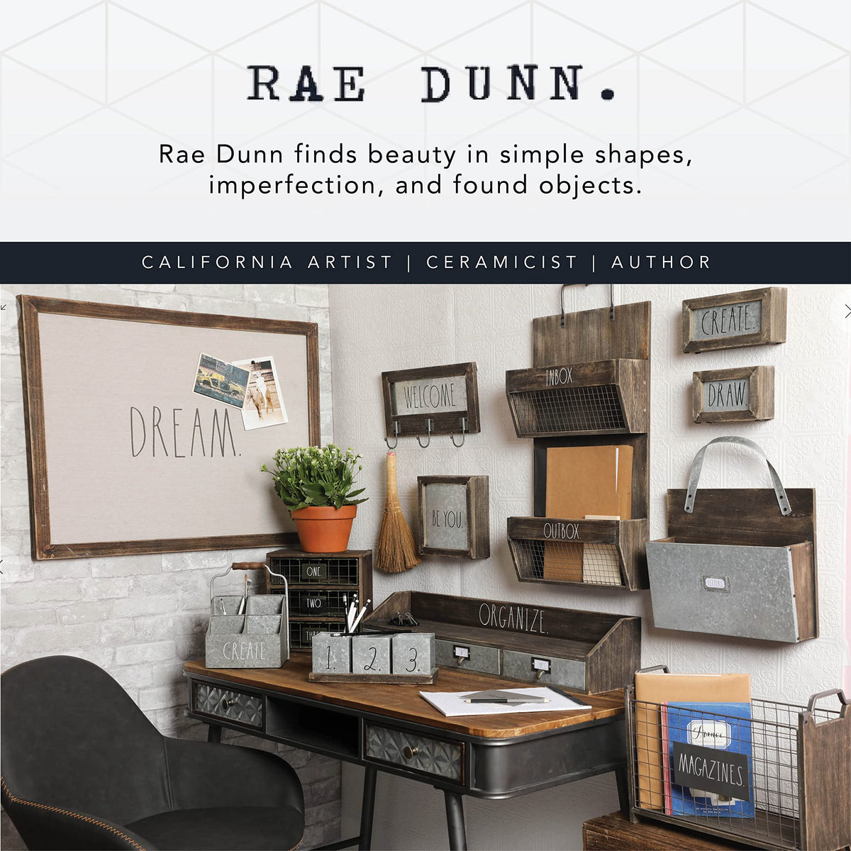 Rae Dunn Pencil Holder Cup - Spinning Metal Pen and Office Supplies 6 Compartment Desktop Organizer