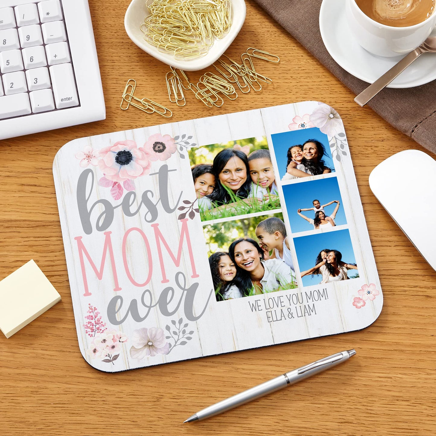 Let's Make Memories Personalized Best Mom Ever Mouse Pad - for Mom - for Her - for Grandma