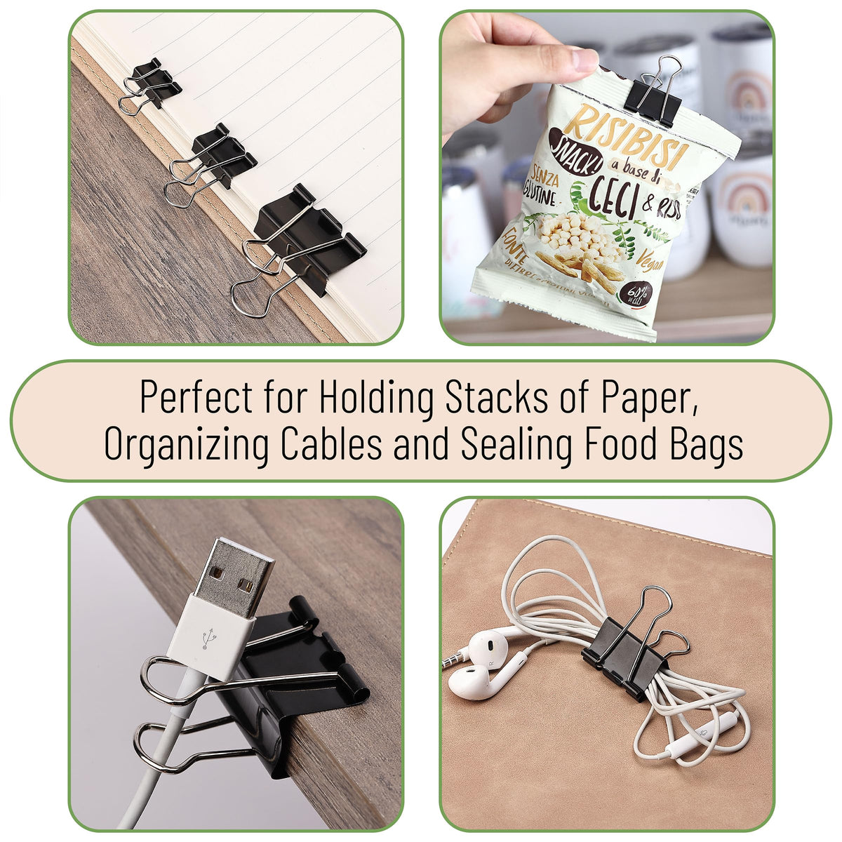 Mr. Pen- Assorted Binder Clips, Paper Clips, Rubber Bands