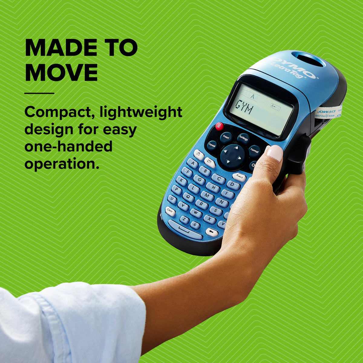 DYMO Label Maker Machine with 3 Tapes - 100H LetraTag Handheld, Includes 3 LT Label Tapes, Perfect
