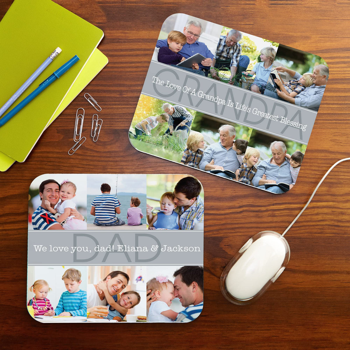 Let's Make Memories Personalized Family Rules Mouse Pad - for Father's Day - for Dad - for Him