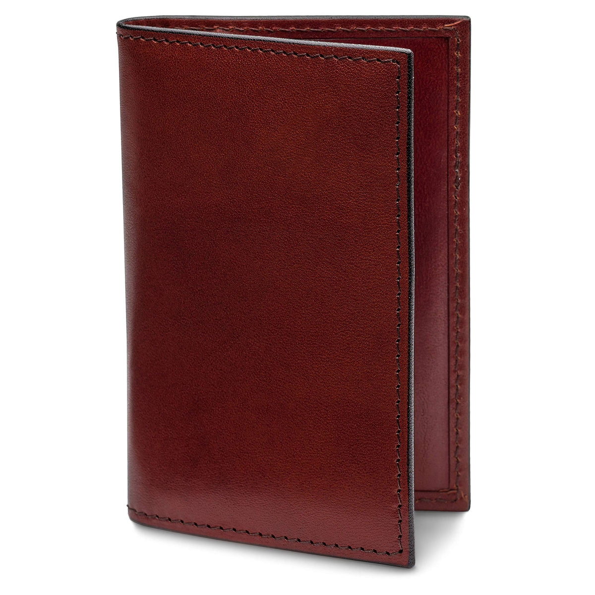 Bosca Men's Leather Card Holder Wallet - Slim, Front Pocket Design, 4 Card Slots Calling Card & ID