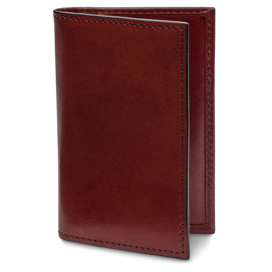 Bosca Men's Leather Card Holder Wallet - Slim, Front Pocket Design, 4 Card Slots Calling Card & ID