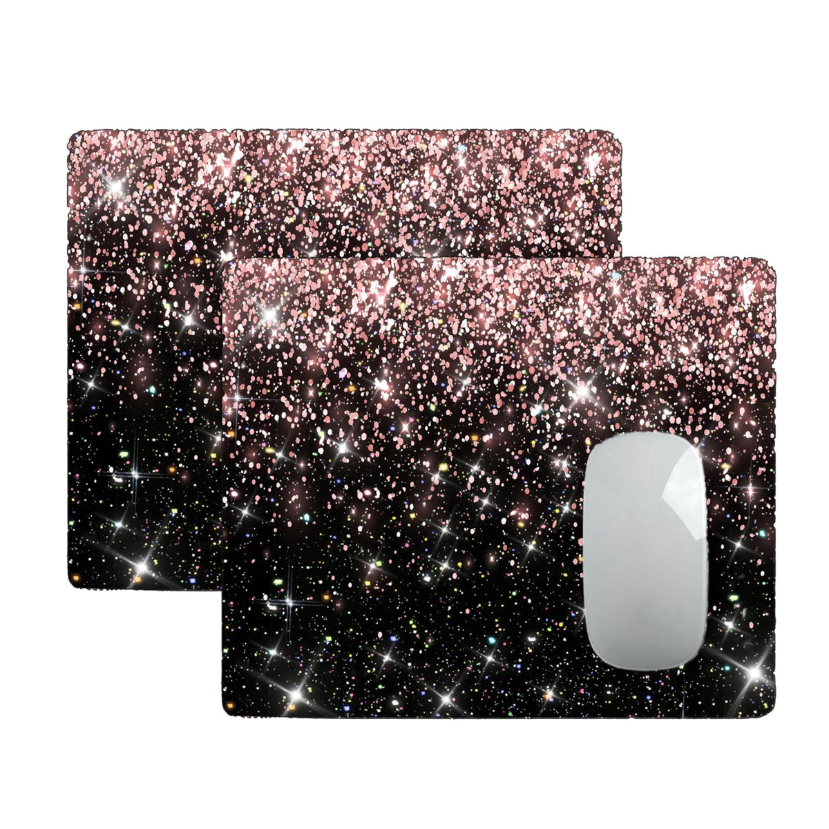 Black Mousepad Bling Diamond Glitter Sparkle Rose Gold Mouse pad Black Mouse Pad, Bling Desk
