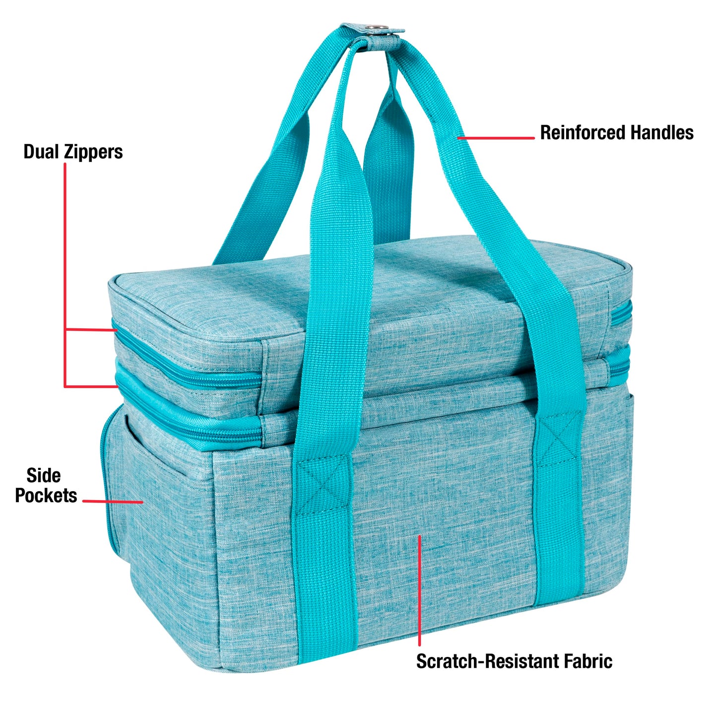 SINGER Portable Sewing Storage Organizer Bag, 18 Compartments, Carry-All