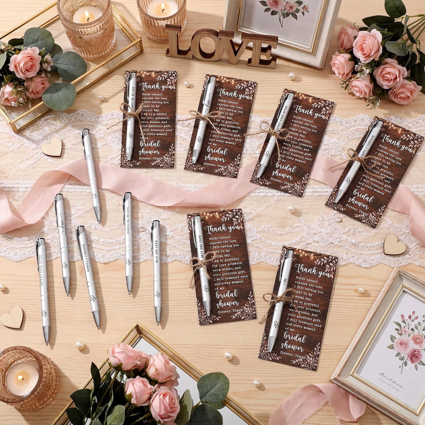 Chiisong 30 Sets Bridal Shower Favors for Guests, Rustic