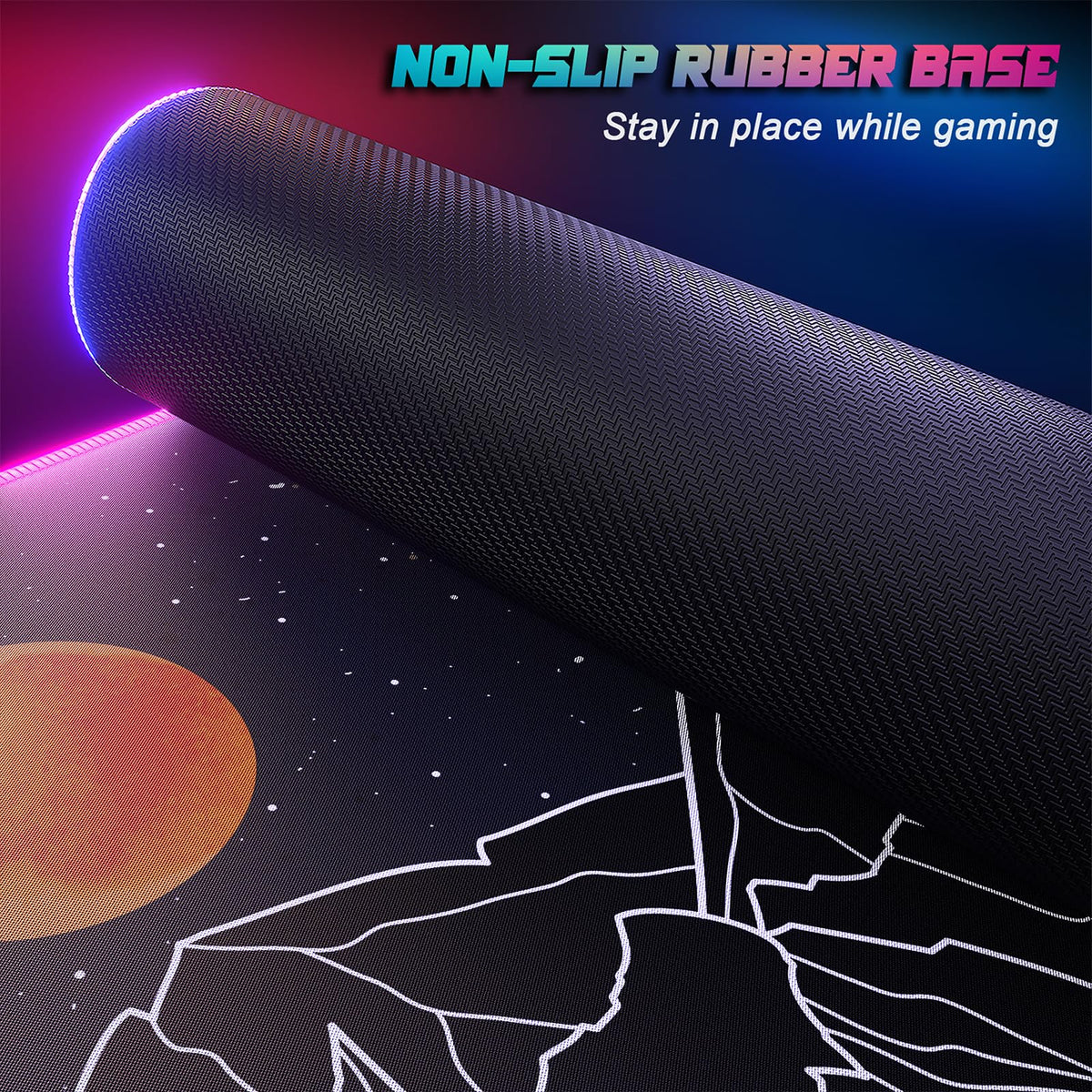 ITNRSIIET RGB Gaming Mouse Pad, Full Desk XL Extended Large Gaming Mousepad, 12 Lighting Modes 30%
