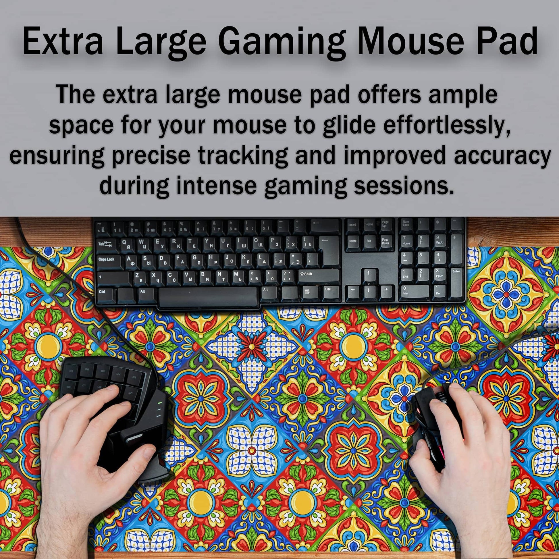 Samgula Extra Large Mouse Pads Gold Pad for Mouse Gaming Mousepad Computer Mat Large Mouse Mat