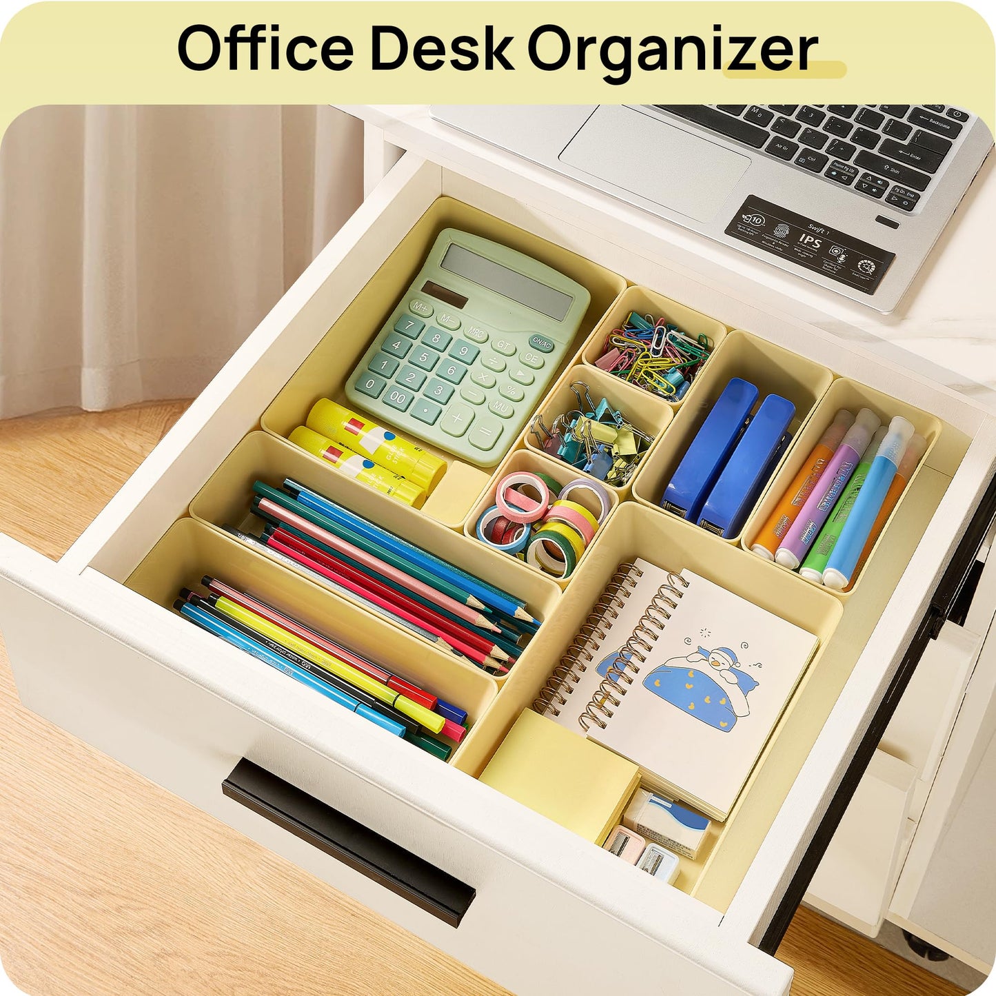 Vtopmart 25 Pack Plastic Drawer Organizers with Non-slip Rubber Pads