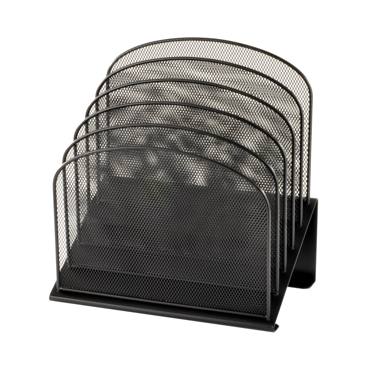 Safco Onyx Desk Organizer, 5 Tiered Vertical Compartments, Office and Classroom Mailbox , Paper and