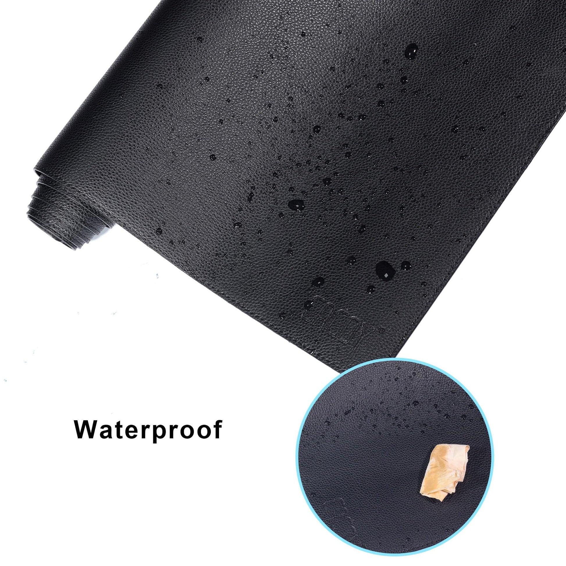 Cacoy 51.2" x 27.5" Large Leather Desk Mat, Extended Mega Size Computer Mouse Pad for Full Desk