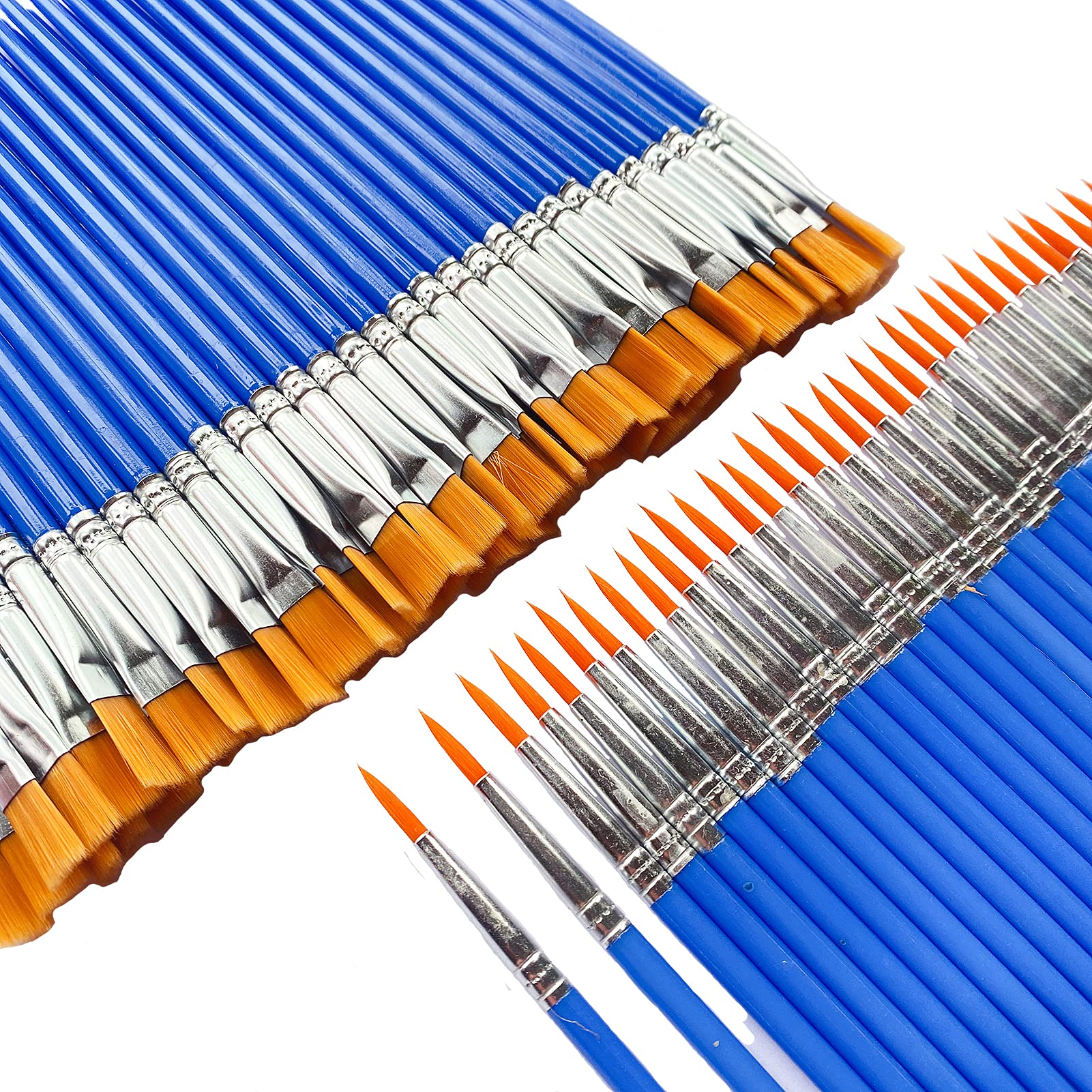JINDUODUO 60 Pcs Paint Brushes for Kids, Students/Teens/Beginners,Watercolor/Oil/Acrylic Paint