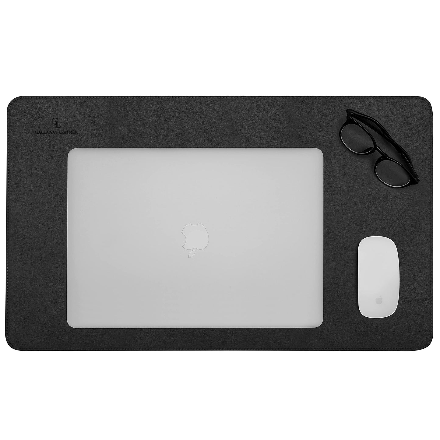 Gallaway Leather Desk Mat,Desk Writing Pad - Office Desk Pad, Medium 24" x 14" Black, Desk Mats on