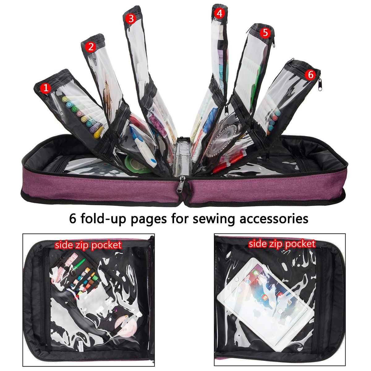 PACMAXI Sewing Accessories Storage Bag, Knitting, Craft Tools