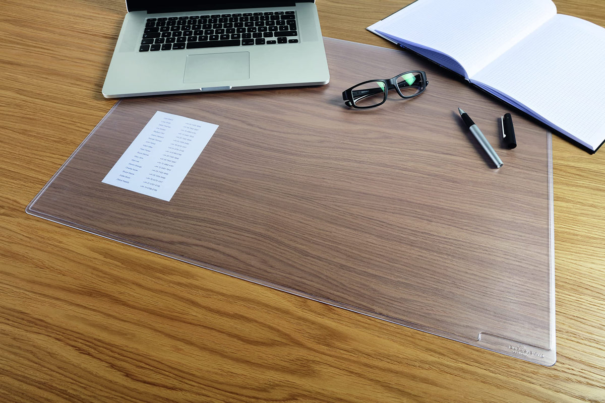 Durable, Desk Mat, Anti-Glare & Slip, Transparent, 19.25" x 25.7", 1 Pack
