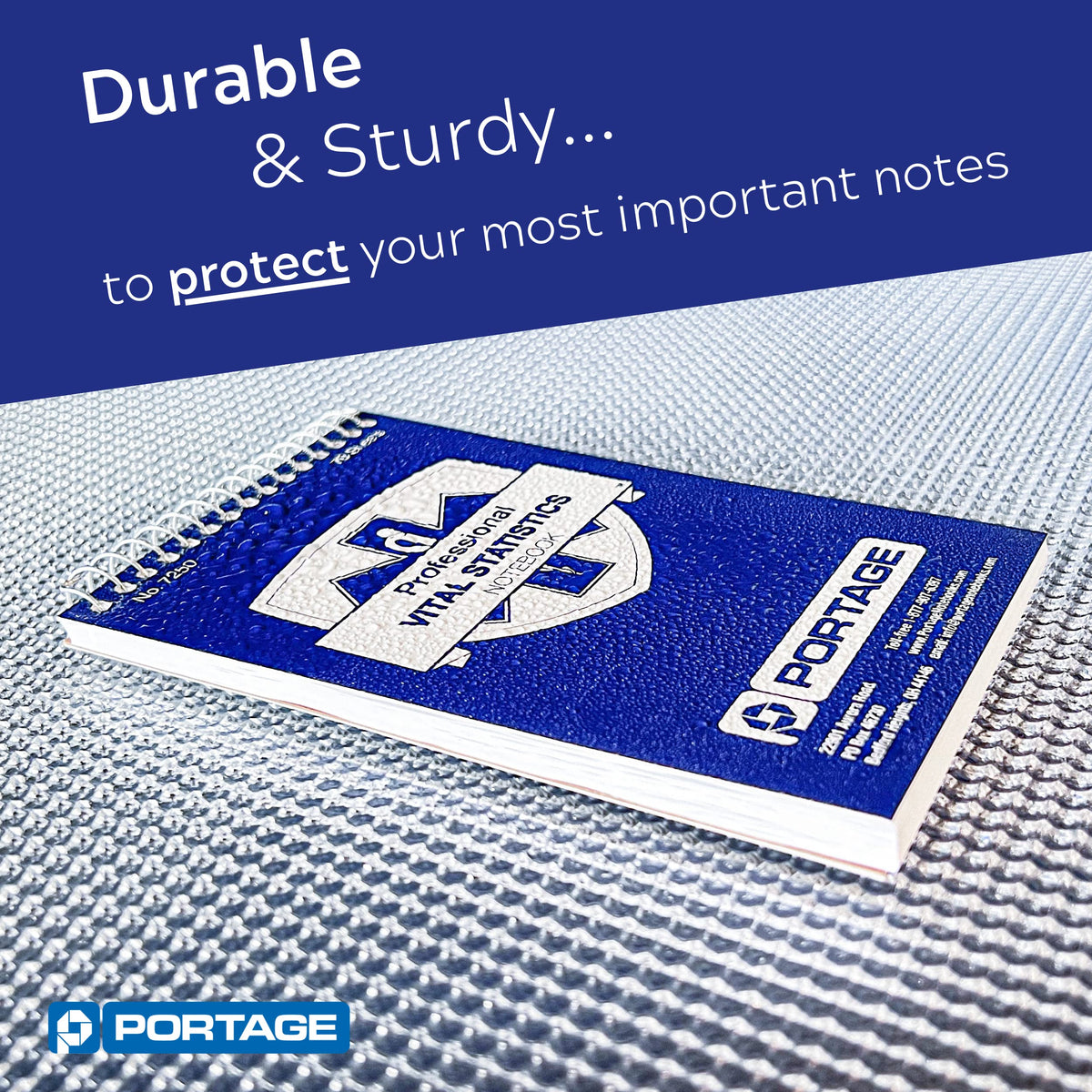 Portage EMT/First Responders Vital Statistics Notebook – 6” x 3.75” Medical Notebook for Vital