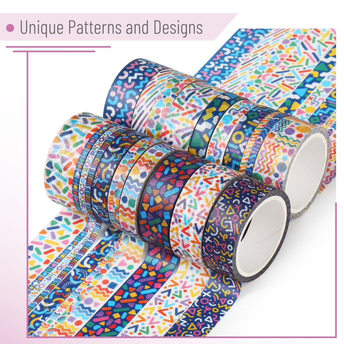 Mr. Pen- Washi Tape Set, 21 Rolls, Assorted Sizes, 5 Yards/Roll