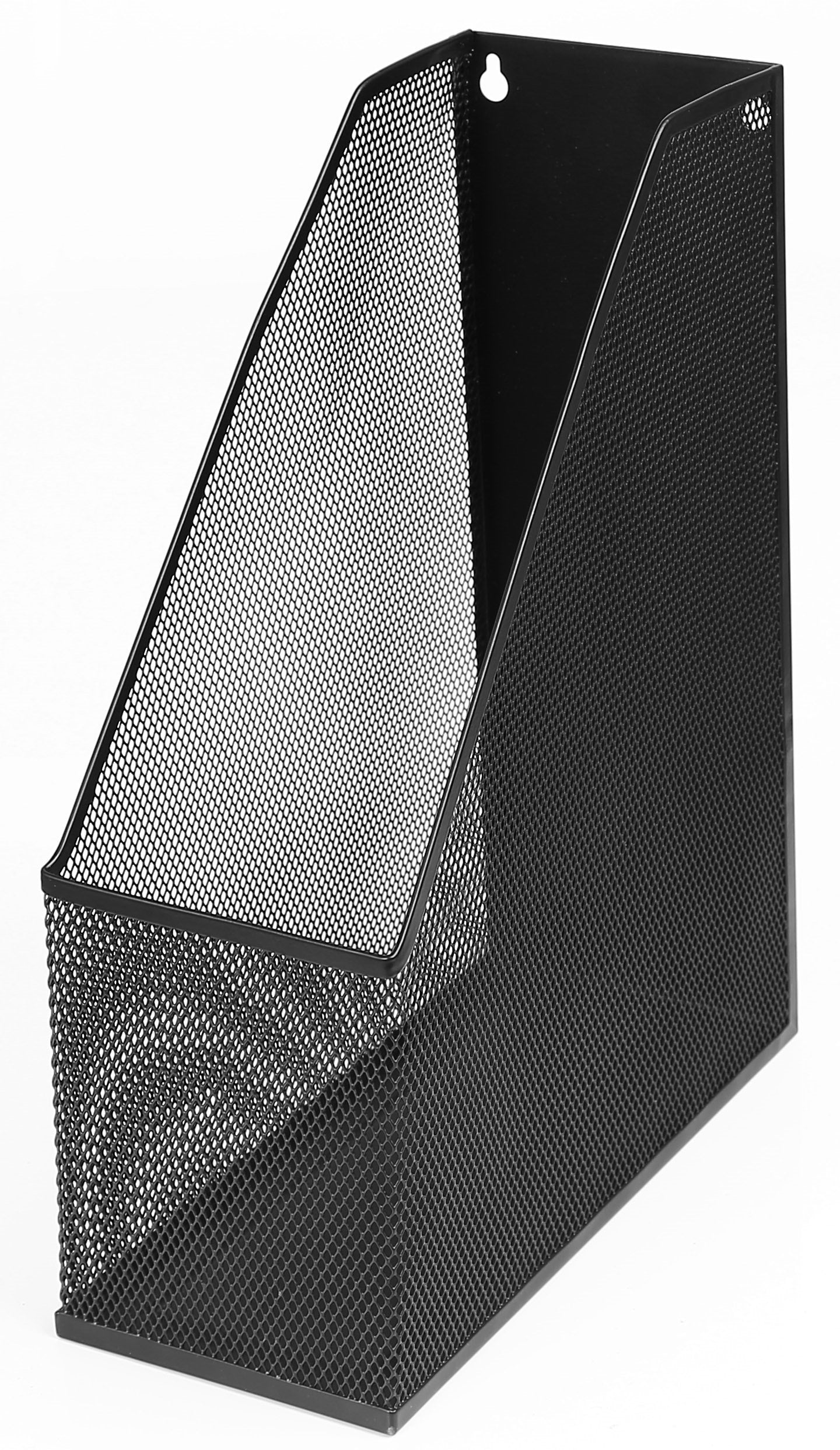 YBM HOME Mesh Steel Deluxe Magazine Rack, Extra Wide Magazine File Holder (1, Black)