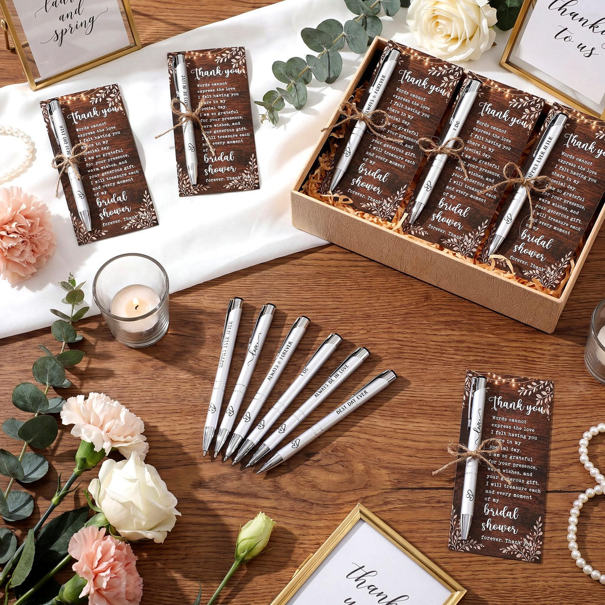 Chiisong 30 Sets Bridal Shower Favors for Guests, Rustic