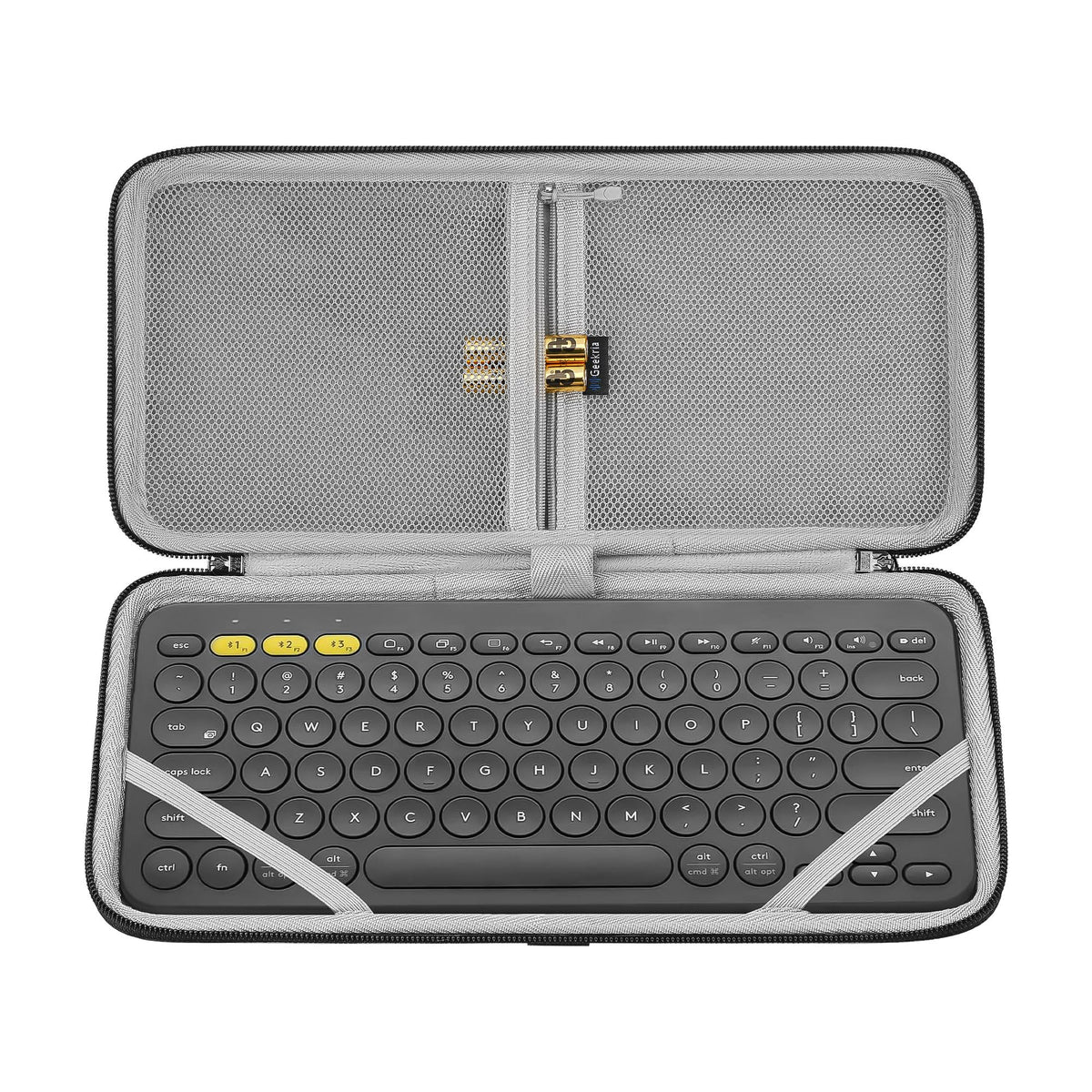 Geekria Keyboard Carrying Case, Hard Shell Protective Travel Bag for Small Compact Keyboard