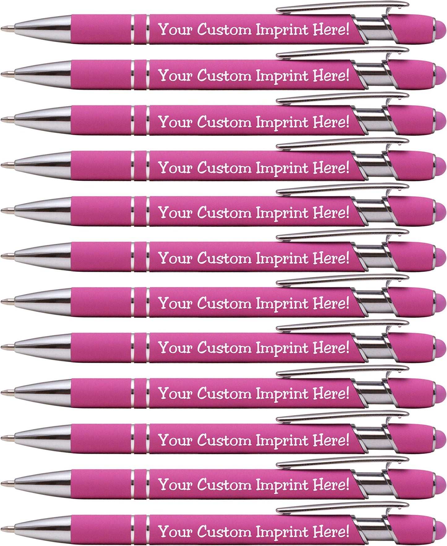 ExpressDesigns™ - Premium Custom Pens with Stylus | Burst of Color | Personalized Soft Touch Metal