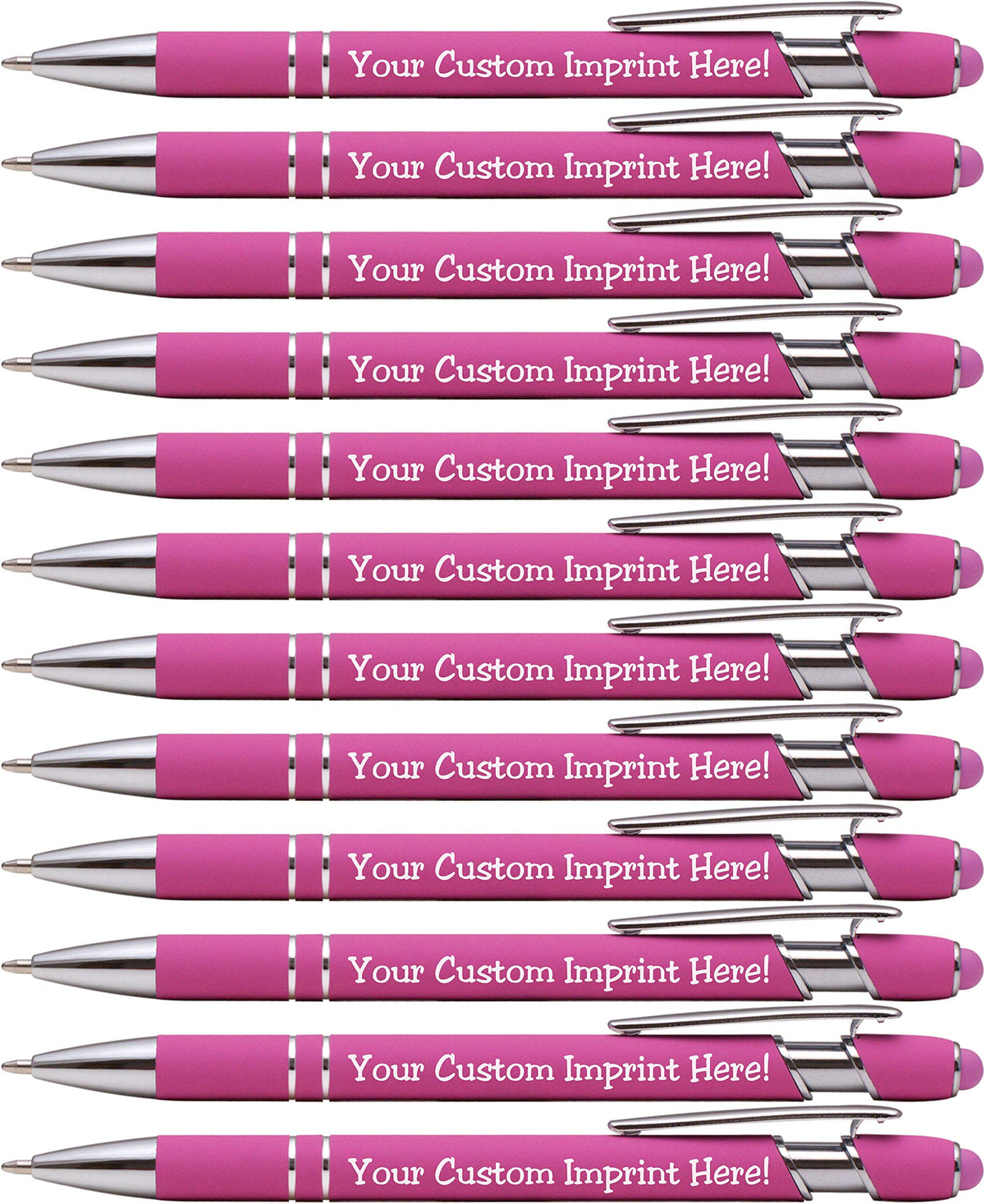 ExpressDesigns™ - Premium Custom Pens with Stylus | Burst of Color | Personalized Soft Touch Metal