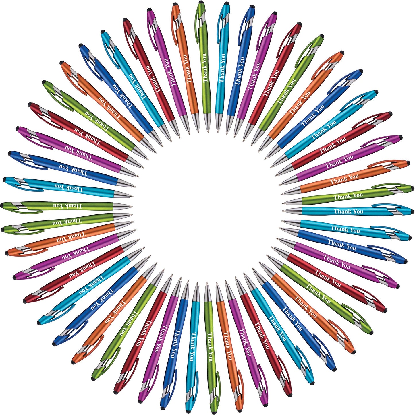 Express Pencils Thank You Gift Stylus Pens For All TouchScreen Devices - 2 in 1 Combo Pen for