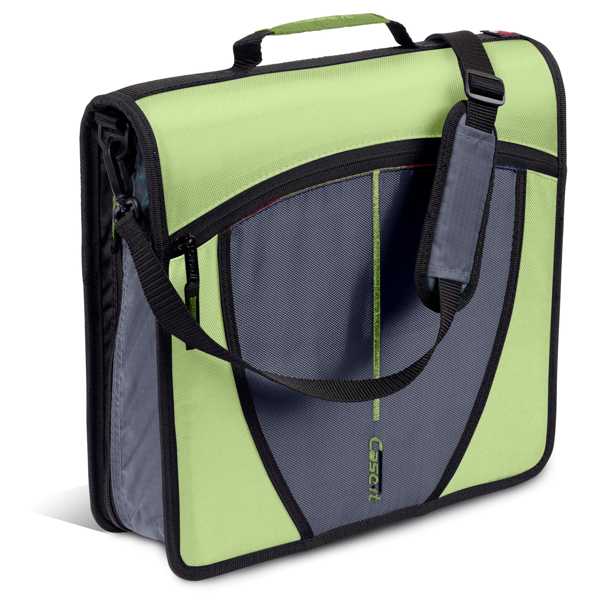 Case-it School Zipper Binder | 3-Inch O-Rings | 600-Sheet | D-146 Key Lime
