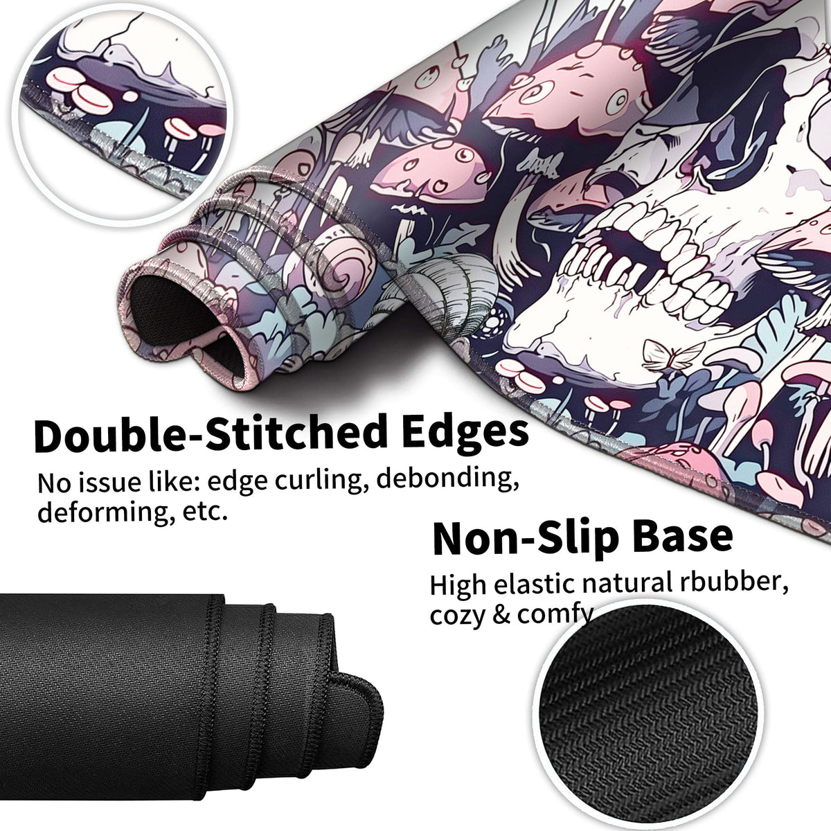 Extended Mouse Pad with Coaster 31.5 x 11.8 Desk Pad Full Desk Mousepad Stitched Edges Desk Mat