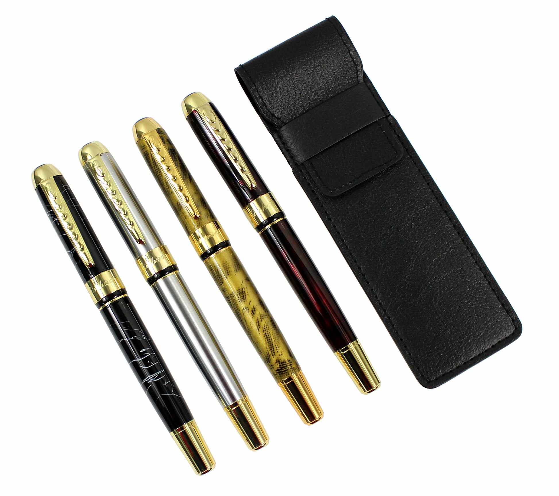 Gullor 4 PCS in Set 250 Fountain Pen Cartridge Pens in 4 Colors with Pen Pouch