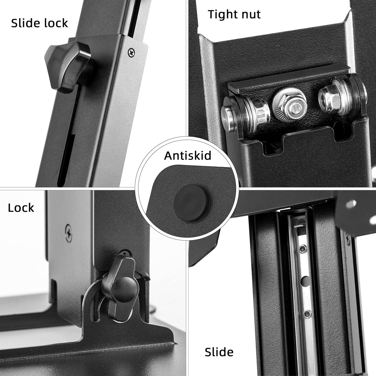 WEARSON Folding Monitor Stand - Height Adjustable Vesa Monitor Stand, Tilt, Rotation Free Standing