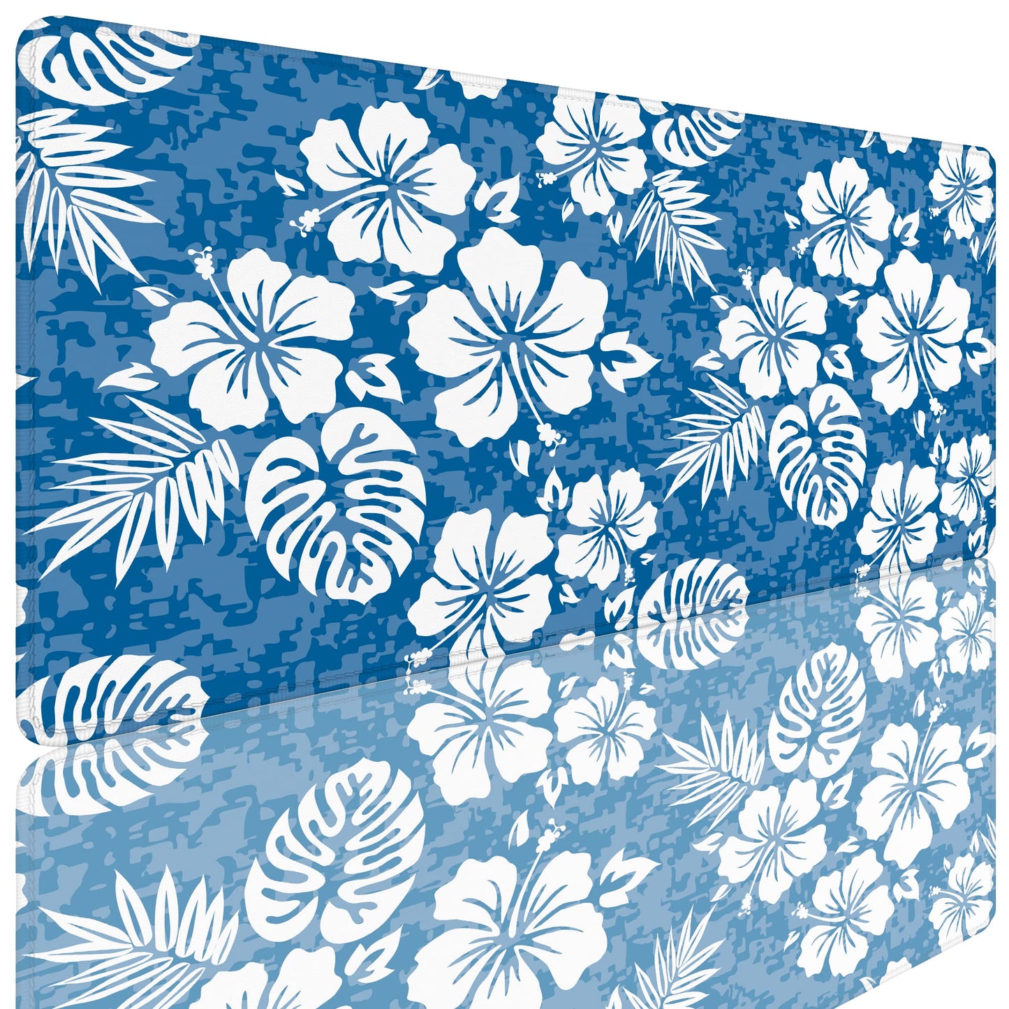 ZTHLL Hibiscus Flowers Large Mouse Pad, Aloha Tropical Hawaii Hibiscus Floral Camo Gaming Mouse