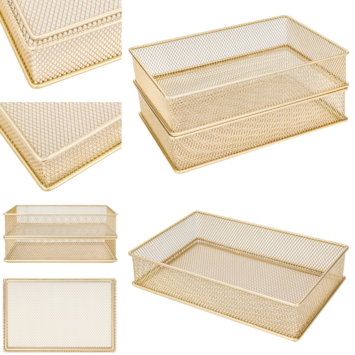 Annova Mesh Stackable Drawer Cabinet and Shelf Organizer Bins Storage Basket School Office Supply