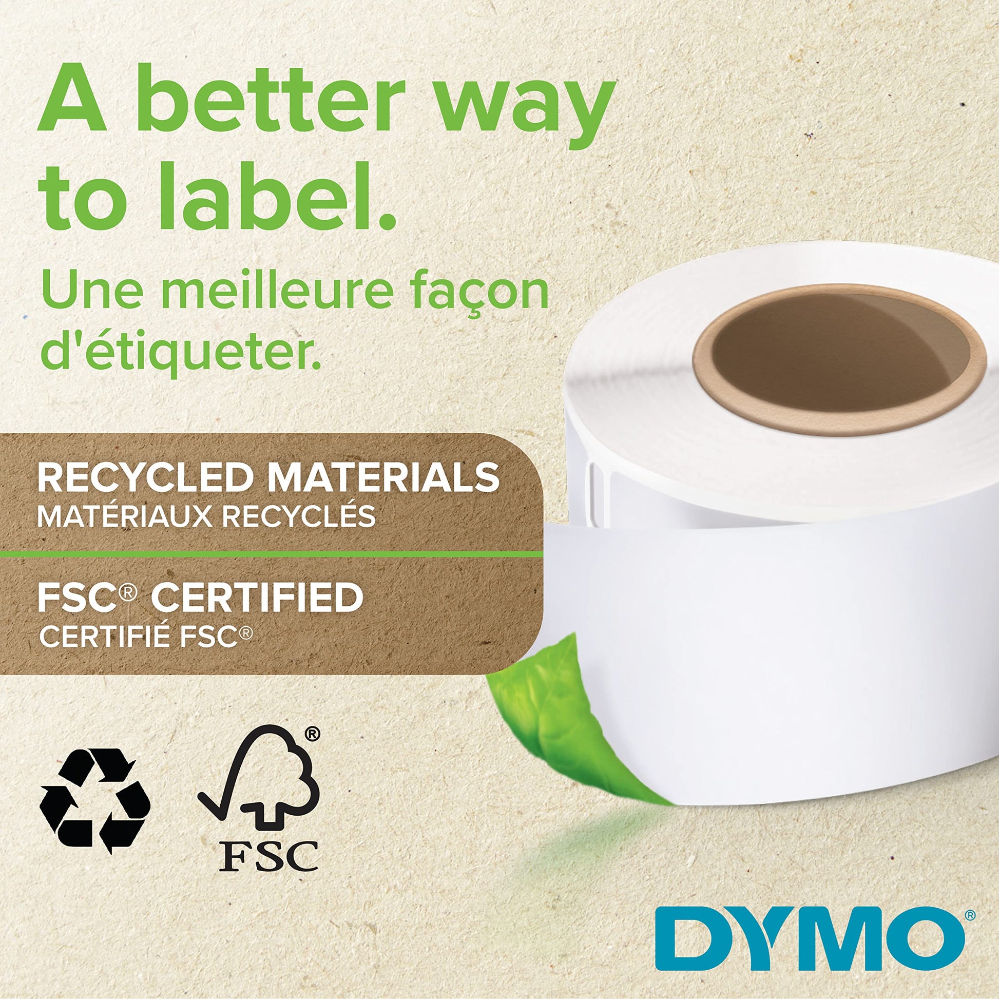 DYMO Authentic LabelWriter Small Multi-Purpose Labels | 19 mm x 51 mm | Self-Adhesive | Roll of 500