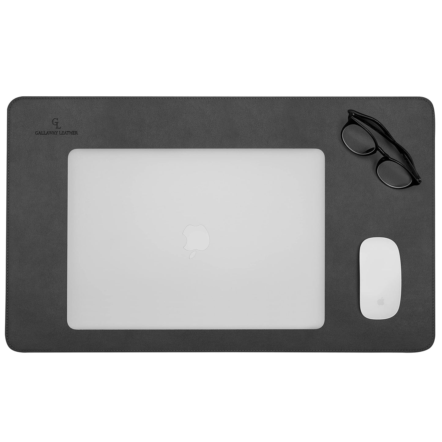 Gallaway Leather Desk Mat,Desk Writing Pad - Office Desk Pad, Medium 24" x 14" Gray, Desk Mats on