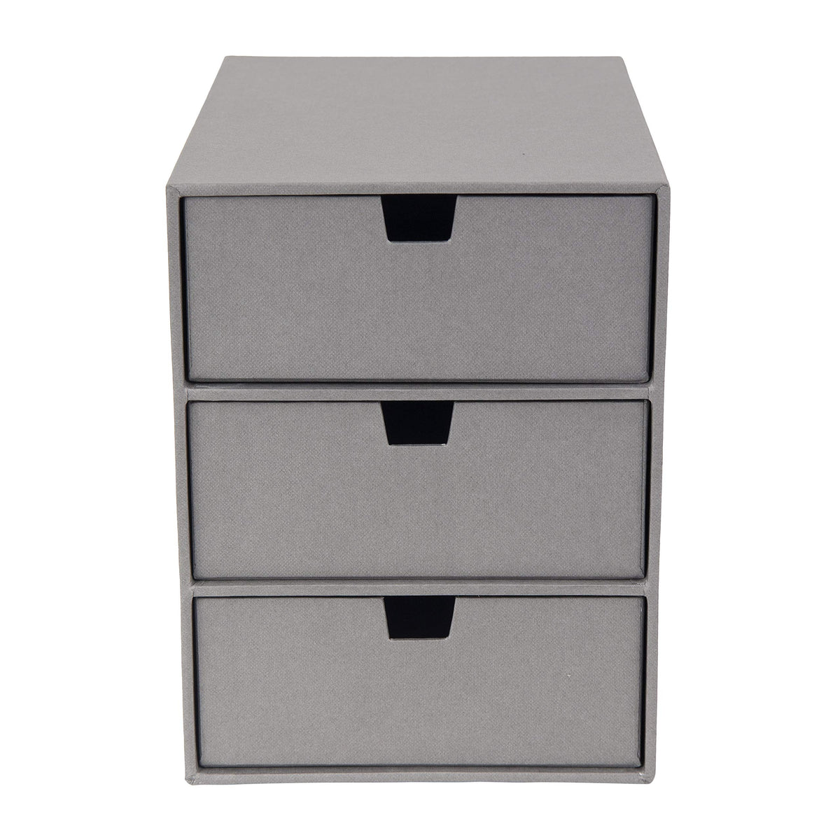 Bigso Box of Sweden Ingrid 3-Drawer Fiberboard Desk Organizer Drawers | Durable Desk Storage